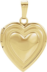 14K Gold Heart Locket – 21.6x14.3mm