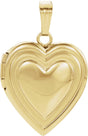 14K Gold Heart Locket – 21.6x14.3mm