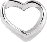 Platinum Heart Pendant – 10.25x11mm