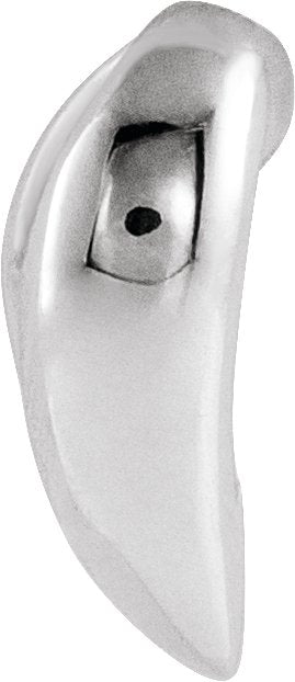 10K Gold Heart Pendant – 10.25x11mm - White Gold - view 2