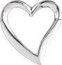 Platinum Heart Slide Pendant – 16x15mm