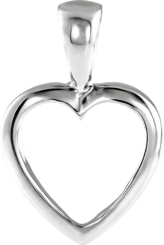 Platinum Heart Pendant VI