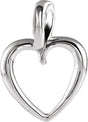 Platinum Heart Pendant – 20.75x15mm