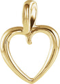 18K Gold Heart Pendant – 20.75x15mm