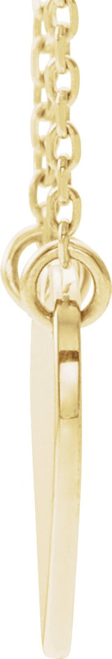 14K Gold Engravable Heart Necklace - Yellow Gold - view 2