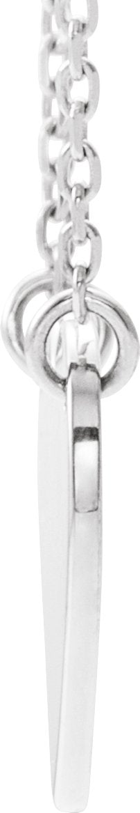 Platinum Engravable Heart Necklace - view 2