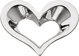 Platinum Heart Pendant – 14.25x19.5mm