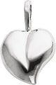 Platinum Heart Pendant – 16x11mm
