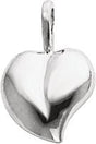 Platinum Heart Pendant – 16x11mm