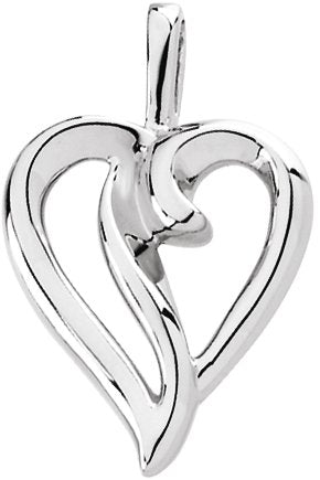 Platinum Heart Pendant IV
