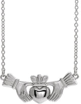 Platinum Claddagh Necklace