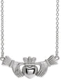 Platinum Claddagh Necklace
