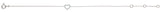 14K Gold Round Natural Diamond Heart Bracelet - White Gold - view 4