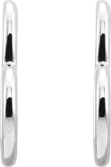 Platinum Heart Hoop Earrings - view 2