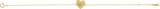 14K Gold Engravable Heart Bracelet - Yellow Gold - view 4