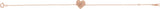 14K Gold Engravable Heart Bracelet - Rose Gold - view 5