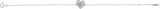 14K Gold Engravable Heart Bracelet - White Gold - view 3