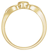 14K Gold Heart & Cross Ring IV - Yellow Gold - view 2
