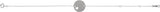 14K Gold Engravable Pierced Heart Disc Bracelet - White Gold - view 2