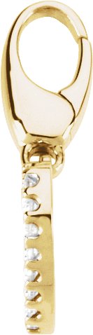 14K Gold Round Natural Diamond Accented Heart Pendant – 0.08 CTW - Yellow Gold - view 4