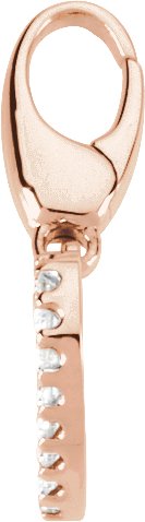 14K Gold Round Natural Diamond Accented Heart Pendant – 0.08 CTW - Rose Gold - view 4