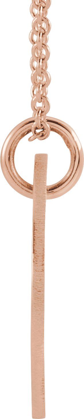 14K Gold Engravable Pierced Heart or Star Necklace or Pendant - Rose Gold - view 2
