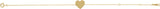 14K Gold Engravable Heart Bracelet - Yellow Gold - view 2