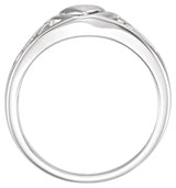 14K Gold Heart Ring No. 2 - White Gold - view 2