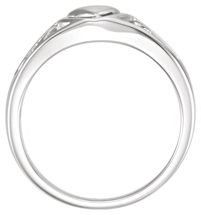 14K Gold Heart Ring No. 2 - White Gold - view 2