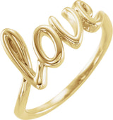 14K Gold Love Ring - Yellow Gold