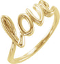 14K Gold Love Ring - Yellow Gold