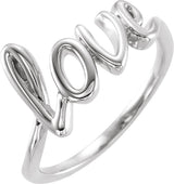 14K Gold Love Ring - White Gold