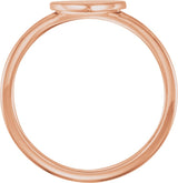 14K Gold Be Posh Engravable Heart Signet Ring - Rose Gold - view 2