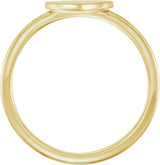 14K Gold Be Posh Engravable Heart Signet Ring - Yellow Gold - view 2