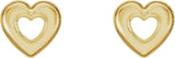 14K Gold Heart Earrings – 8.5x8mm - Yellow Gold - view 2
