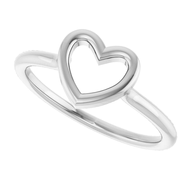 Platinum Heart Ring VI - view 5