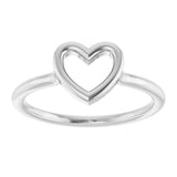 Platinum Heart Ring VI - view 3