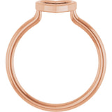 14K Gold Heart Ring VIII - Rose Gold - view 2