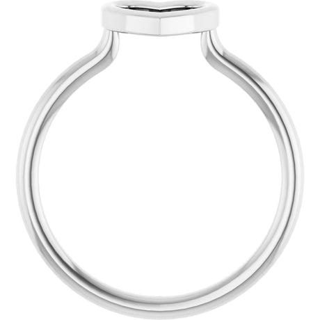 Platinum Heart Ring VI - view 2