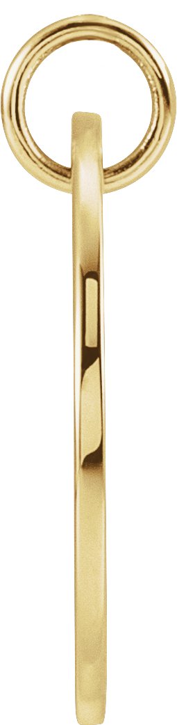 14K Gold Engravable Pierced Heart or Star Necklace or Pendant - Yellow Gold - view 2