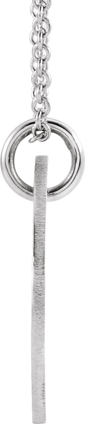 14K Gold Engravable Pierced Heart or Star Necklace or Pendant - White Gold - view 2