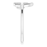 14K Gold Heart Cross Ring - White Gold - view 4