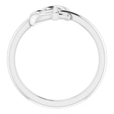 Platinum Heart Cross Ring - view 2
