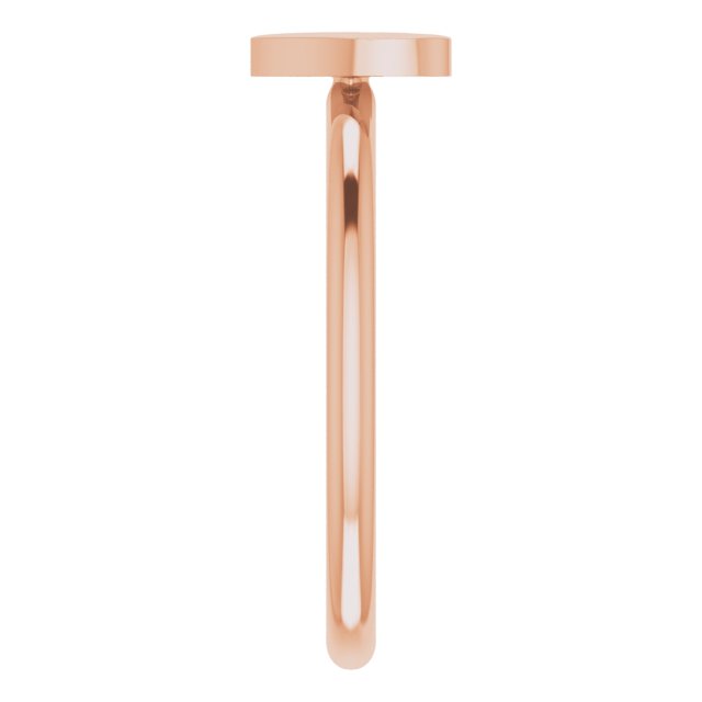 14K Gold Heart with Cross Ring - Rose Gold - view 4