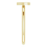 14K Gold Heart with Cross Ring - Yellow Gold - view 4