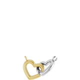 14K Gold Interlocking Heart Necklace - Two-Tone