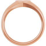 14K Gold Heart Signet Ring - Rose Gold - view 2