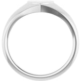 Platinum Heart Signet Ring - view 2