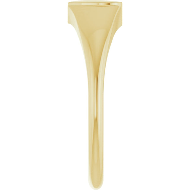 18K Gold Heart Signet Ring - view 4