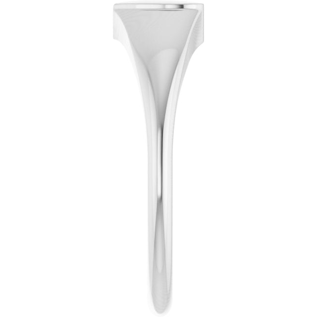Platinum Heart Signet Ring - view 4